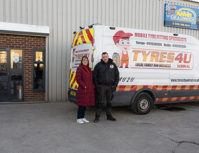 Deb and Matt with van